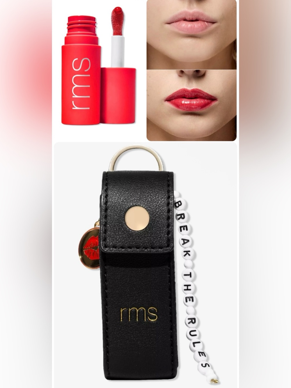 RMS Beauty Legendary In Lily, & Break The Rules Lip Oil Pouch Limited Edition